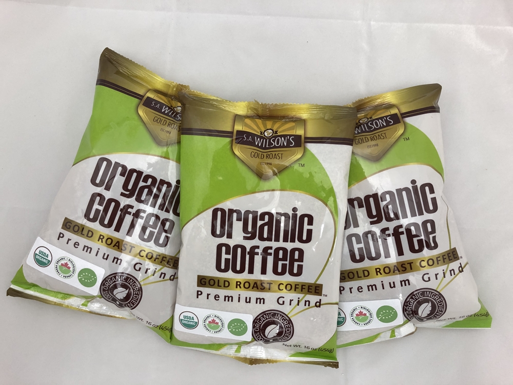 5 Pounds Certified Organic Gold Roast Coffee